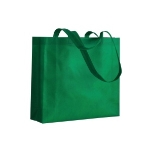 Shopper avec soufflet en TNT 80g/m2 thermosoudé, anses longues 8