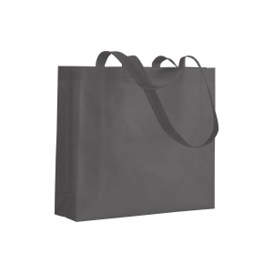 Shopper avec soufflet en TNT 80g/m2 thermosoudé, anses longues 4