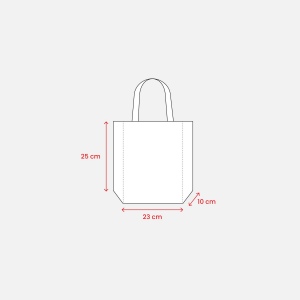 Shopper mini avec soufflet en TNT 80g/m2, anses courtes 23