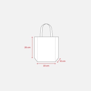 Shopper mini avec soufflet en TNT 80g/m2, anses courtes 37