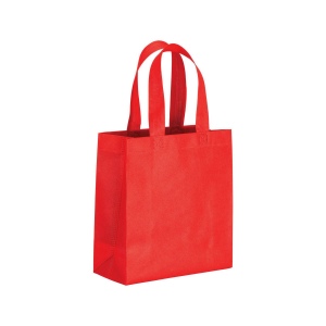 Shopper mini avec soufflet en TNT 80g/m2, anses courtes 11