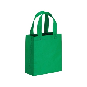 Shopper mini avec soufflet en TNT 80g/m2, anses courtes 10