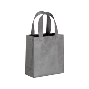 Shopper mini avec soufflet en TNT 80g/m2, anses courtes 6