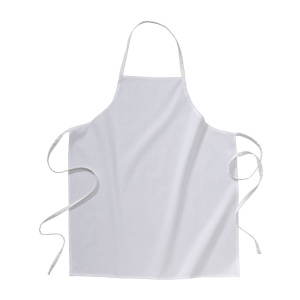 Tablier long blanc 100 % coton (180g/m2) 70x85 cm