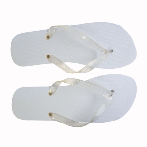 Tong UNISEXE avec semelle en PE (114 g) et lanière en PVC transparente. Taille unique 9