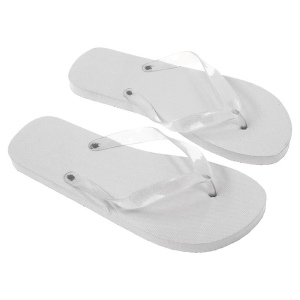 Tong UNISEXE avec semelle en PE (114 g) et lanière en PVC transparente. Taille unique 4
