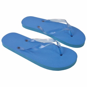Tong UNISEXE avec semelle en PE (114 g) et lanière en PVC transparente. Taille unique 2