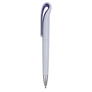 Stylo à bille en plastique avec courbe en forme de pince 11