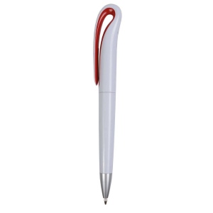 Stylo à bille en plastique avec courbe en forme de pince 12
