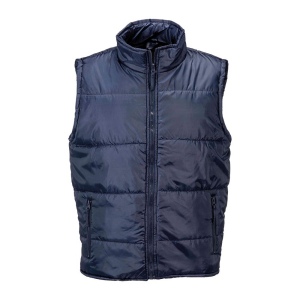 Veste rembourrée sans manche en polyester doublé avec 2 poches latérales, avec fermeture é