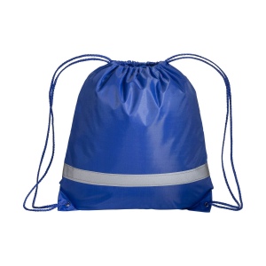 Sac à dos en polyester 210T avec bande réfléchissante, fermeture réglable à cordon 8