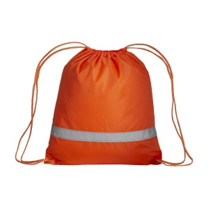 Sac à dos en polyester 210T avec bande réfléchissante, fermeture réglable à cordon 9