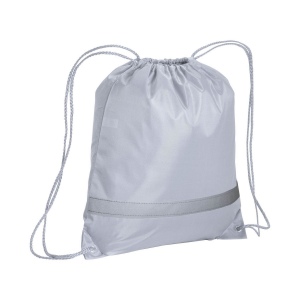 Sac à dos en polyester 210T avec bande réfléchissante, fermeture réglable à cordon 7