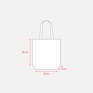 Shopper avec soufflet en TNT 80g/m2 thermosoudé, anses longues 21