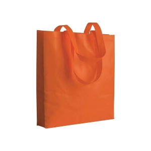 Shopper avec soufflet en TNT 80g/m2 thermosoudé, anses longues 11