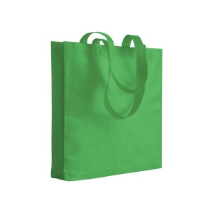 Shopper avec soufflet en TNT 80g/m2 thermosoudé, anses longues 3