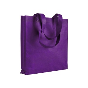 Shopper avec soufflet en TNT 80g/m2 thermosoudé, anses longues 4