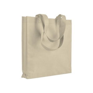 Shopper avec soufflet en TNT 80g/m2 thermosoudé, anses longues 6