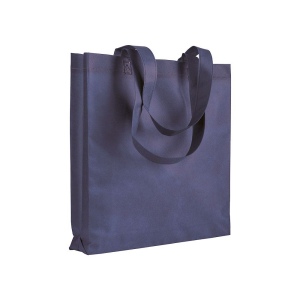 Shopper avec soufflet en TNT 80g/m2 thermosoudé, anses longues 13