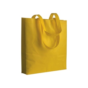 Shopper avec soufflet en TNT 80g/m2 thermosoudé, anses longues 12