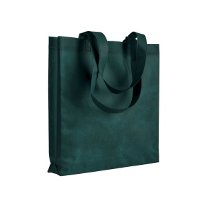 Shopper avec soufflet en TNT 80g/m2 thermosoudé, anses longues