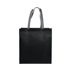 Shopper avec soufflet en TNT laminé 100g/m2 thermosoudé, anses longues 31