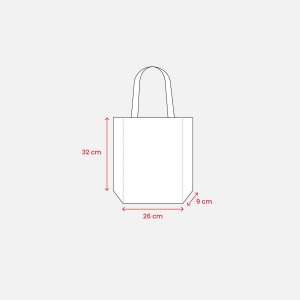 Shopper avec soufflet en TNT laminé 100g/m2 thermosoudé, anses longues 36