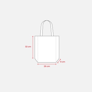 Shopper avec soufflet en TNT laminé 100g/m2 thermosoudé, anses longues 13