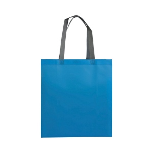 Shopper avec soufflet en TNT laminé 100g/m2 thermosoudé, anses longues 16