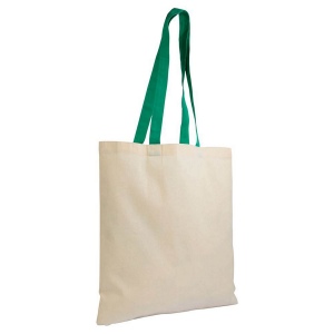 Shopper en coton naturel 135 g/m2, anses longues colorées 26