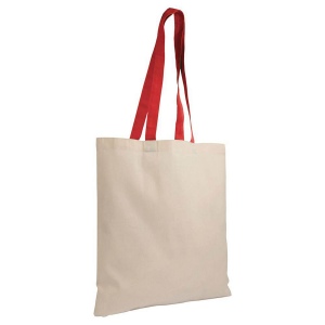 Shopper en coton naturel 135 g/m2, anses longues colorées 29