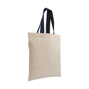 Shopper mini en coton naturel 135 g/m2, anses courtes colorées 19