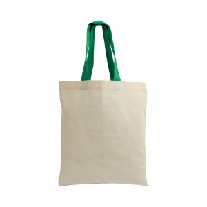 Shopper mini en coton naturel 135 g/m2, anses courtes colorées 21