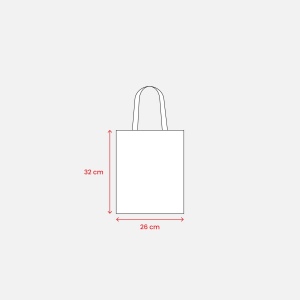 Shopper mini en coton naturel 135 g/m2, anses courtes colorées 14