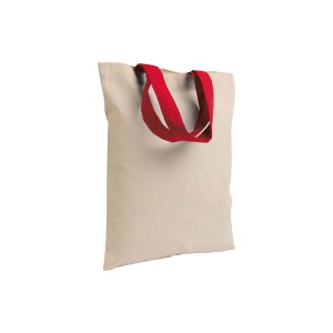 Shopper mini en coton naturel 135 g/m2, anses courtes colorées 7