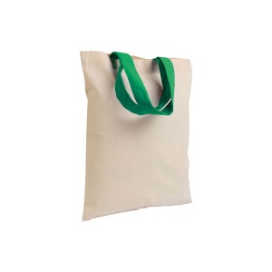 Shopper mini en coton naturel 135 g/m2, anses courtes colorées 6