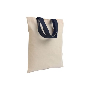 Shopper mini en coton naturel 135 g/m2, anses courtes colorées 5