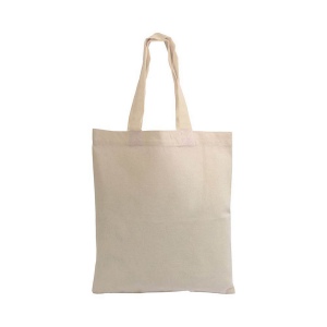 Mini Sac Shopping en coton naturel (135 g/m2), anses courts colorés 3
