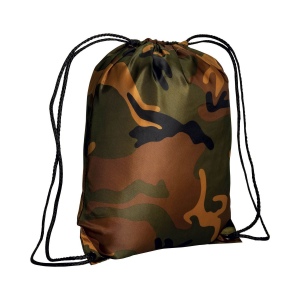 Sac à dos camouflage en polyester 210 T avec fermeture réglable à cordon et angles renforc 2