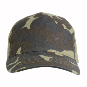 Casquette en coton/polyester camouflage, 5 panneaux, avec filet 3