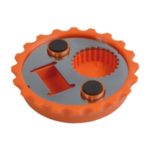 Ouvre-bouteille et dévisse-bouchons en forme de bouchon en ABS et métal avec magnets 11