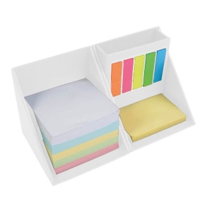 Porte-memo avec feuillets post-it colorés avec  porte-plume 4