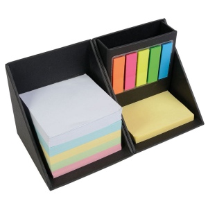 Porte-memo avec feuillets post-it colorés avec  porte-plume 3