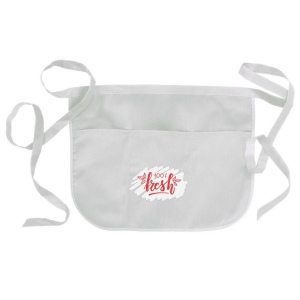 Tablier de bar 20 % coton/80 % polyester (180g/m2), 49x34 cm avec 3 poches frontales 10