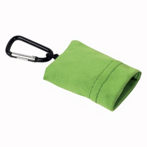 Porte-clés à mousqueton avec chiffon en microfibre pour nettoyage de lunettes (15 x 15 cm) 2