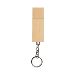 Clé USB 4 Gb en bois avec porte-clés en métal 3