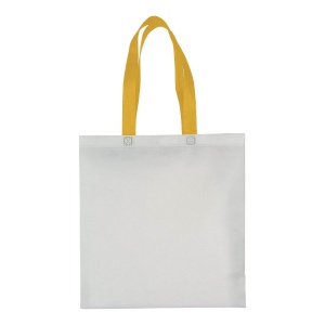 Shopper avec soufflet en TNT laminé 100g7m2 thermosoudé, anses longues 3