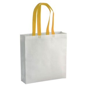 Shopper avec soufflet en TNT laminé 100g7m2 thermosoudé, anses longues 2