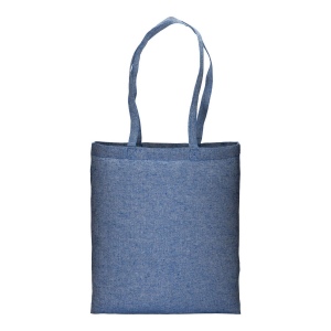 Shopper en coton recyclé  150 g/m, effet mélange, anses longues 24