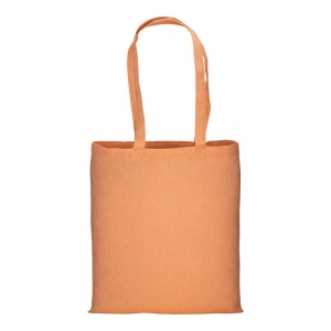 Shopper en coton recyclé  150 g/m, effet mélange, anses longues 26
